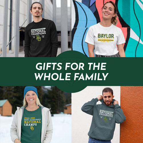 Gifts for the Whole Family. People wearing apparel from BU Baylor University Bears Apparel – Official Team Gear - Mobile Banner