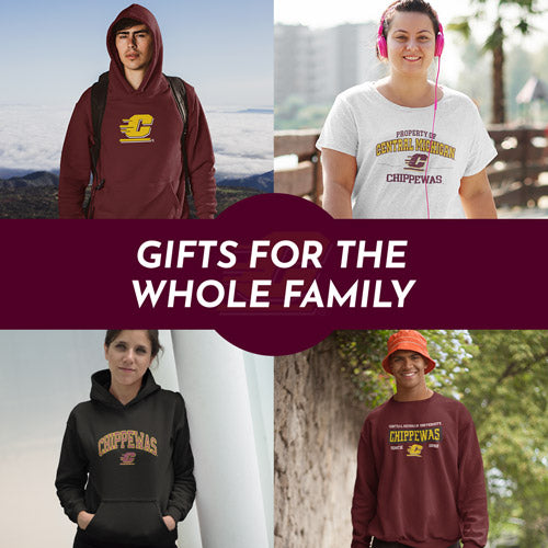 Gifts for the Whole Family. People wearing apparel from CMU Central Michigan University Chippewas Apparel – Official Team Gear - Mobile Banner