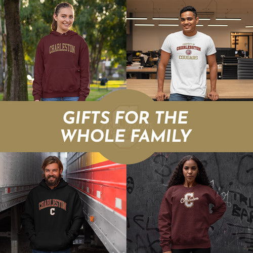 Gifts for the Whole Family. People wearing apparel from COFC College of Charleston Cougars Apparel – Official Team Gear - Mobile Banner