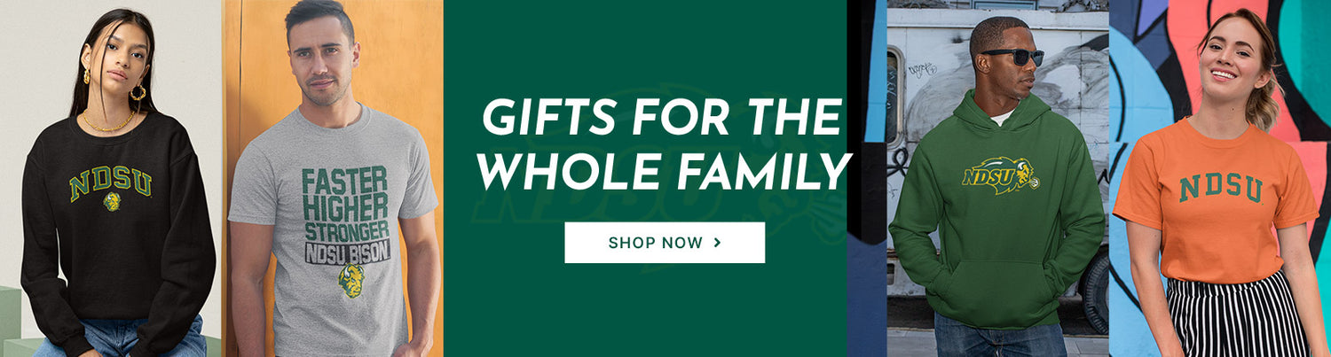 Gifts for the Whole Family. People wearing apparel from NDSU North Dakota State University Bison Thundering Herd Apparel – Official Team Gear