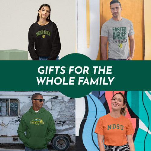 Gifts for the Whole Family. People wearing apparel from NDSU North Dakota State University Bison Thundering Herd Apparel – Official Team Gear - Mobile Banner