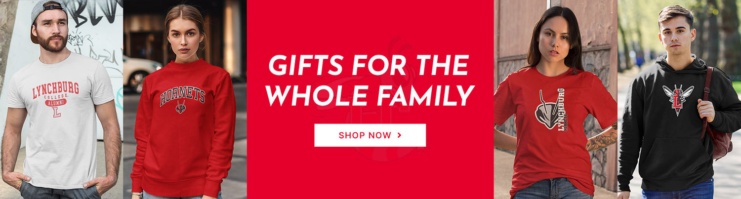 Gifts for the Whole Family. People wearing apparel from Lynchburg College Hornets Apparel – Official Team Gear