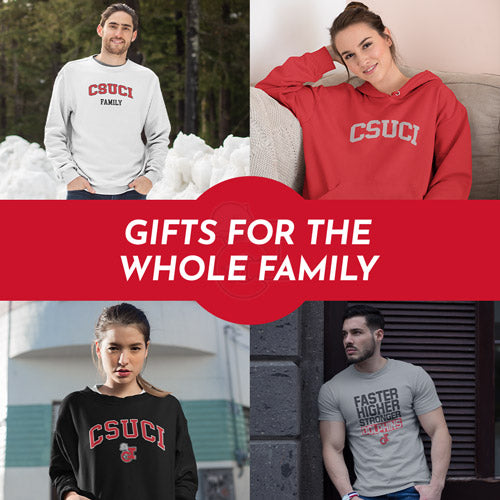 Gifts for the Whole Family. People wearing apparel from CSUCI California State University Channel Islands Dolphins Apparel – Official Team Gear - Mobile Banner