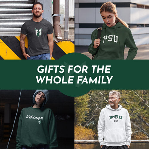 Gifts for the Whole Family. People wearing apparel from PSU Portland State University Vikings Apparel – Official Team Gear - Mobile Banner