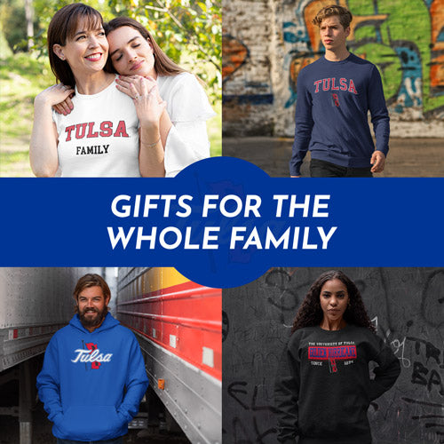 Gifts for the Whole Family. People wearing apparel from University of Tulsa Golden Hurricane Apparel – Official Team Gear - Mobile Banner