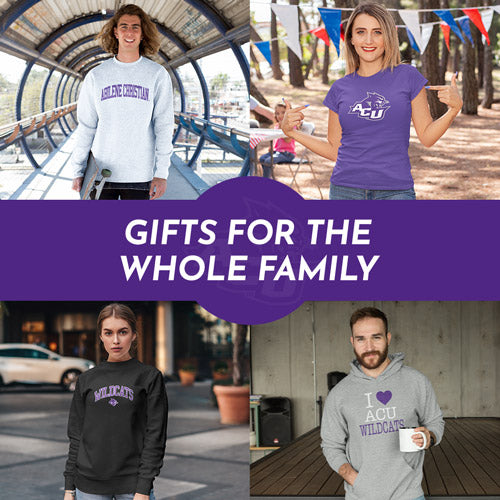 Gifts for the Whole Family. People wearing apparel from ACU Abilene Christian University Wildcats Apparel - Official Team Gear - Mobile Banner