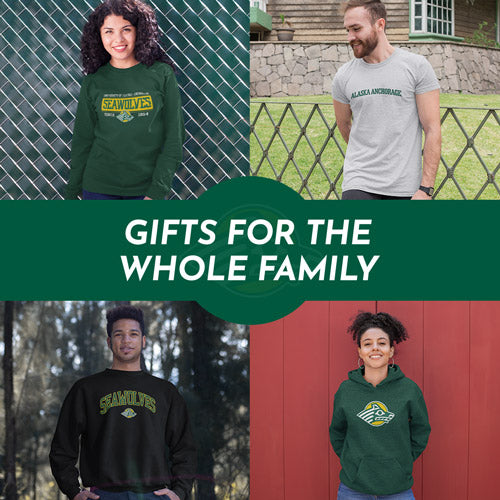 Gifts for the Whole Family. People wearing apparel from UAA University of Alaska Anchorage Sea Wolves Apparel – Official Team Gear - Mobile Banner