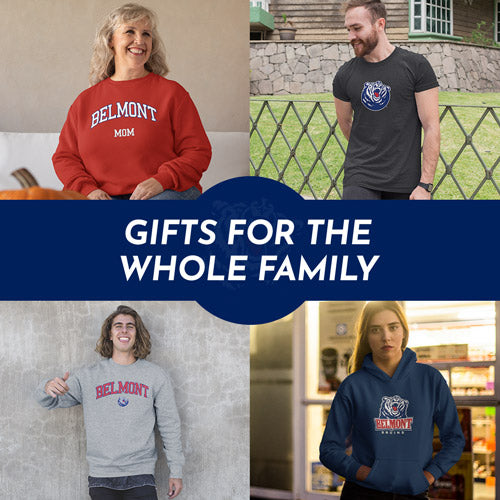 Gifts for the Whole Family. People wearing apparel from Belmont State University Bruins Apparel – Official Team Gear - Mobile Banner