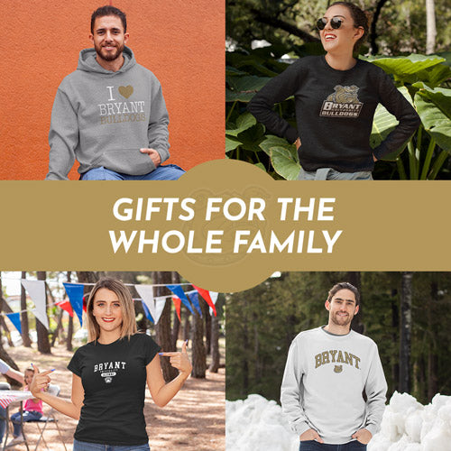 Gifts for the Whole Family. People wearing apparel from Bryant University Bulldogs Apparel – Official Team Gear - Mobile Banner