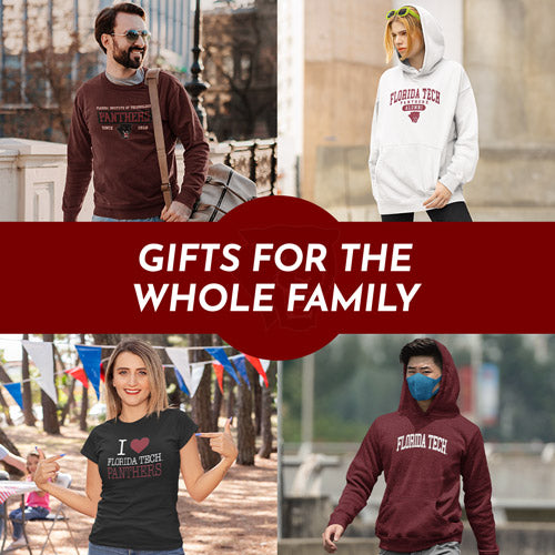 Gifts for the Whole Family. People wearing apparel from Florida Institute of Technology Panthers Apparel – Official Team Gear - Mobile Banner