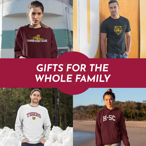 Gifts for the Whole Family. People wearing apparel from HSC Hampden-Sydney College Tigers Apparel – Official Team Gear - Mobile Banner
