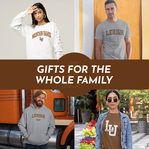 Gifts for the Whole Family. People wearing apparel from Lehigh University Mountain Hawks Apparel – Official Team Gear - Mobile Banner