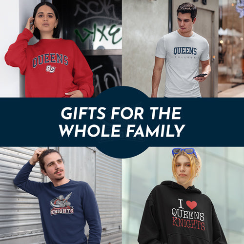 Gifts for the Whole Family. People wearing apparel from CUNY Queens College Knights Apparel – Official Team Gear - Mobile Banner