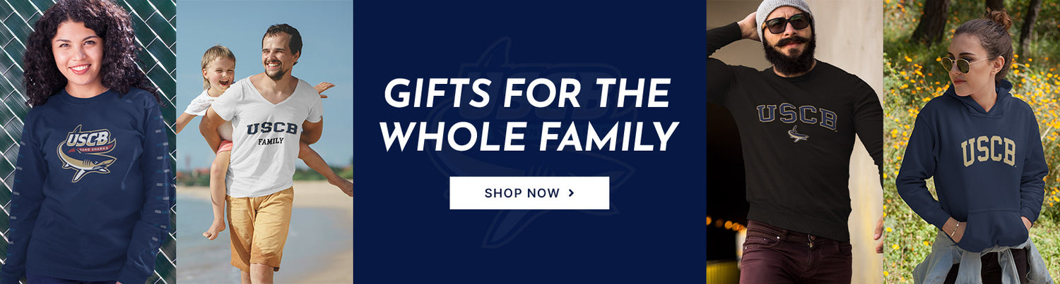Gifts for the Whole Family. People wearing apparel from USCB University of South Carolina Beaufort Sand Sharks Apparel – Official Team Gear
