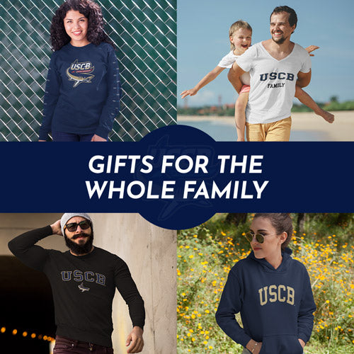 Gifts for the Whole Family. People wearing apparel from USCB University of South Carolina Beaufort Sand Sharks Apparel – Official Team Gear - Mobile Banner