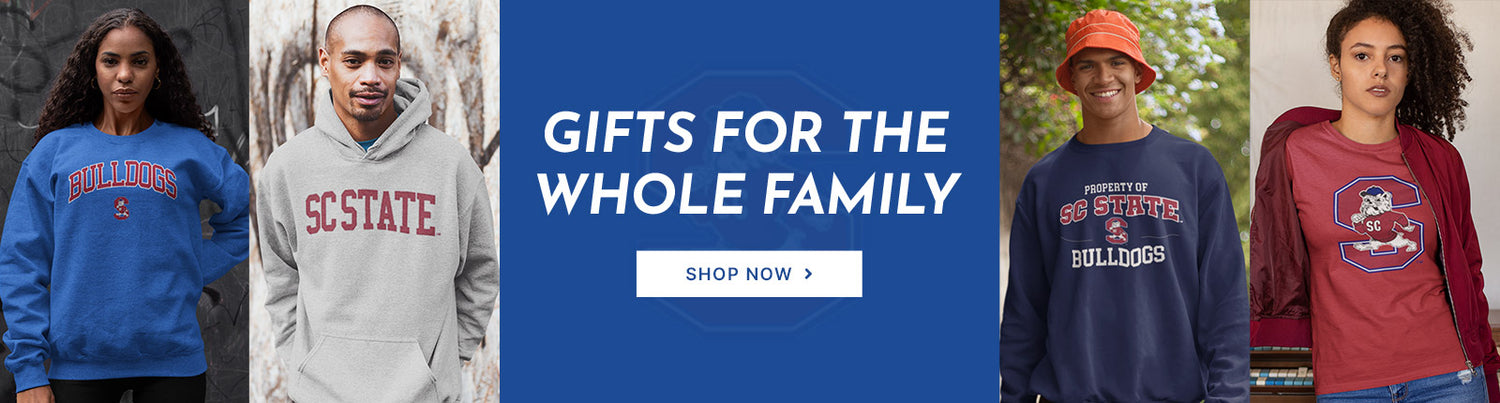 Gifts for the Whole Family. People wearing apparel from South Carolina State University Bulldogs Apparel – Official Team Gear