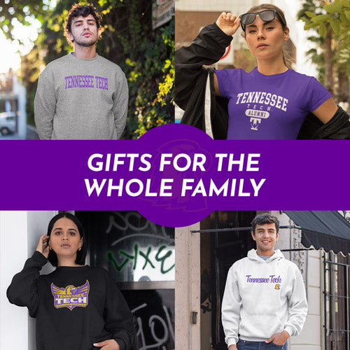 Gifts for the Whole Family. People wearing apparel from TTU Tennessee Tech University Golden Eagles Apparel – Official Team Gear - Mobile Banner