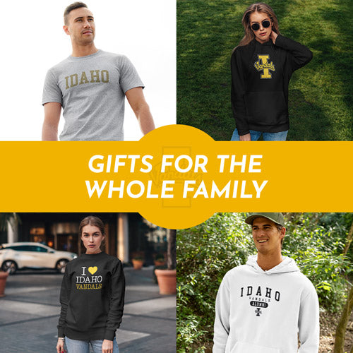 Gifts for the Whole Family. People wearing apparel from University of Idaho Vandals Apparel – Official Team Gear - Mobile Banner