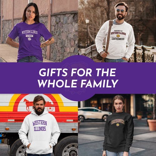 Gifts for the Whole Family. People wearing apparel from WIU Western Illinois University Leathernecks Apparel – Official Team Gear - Mobile Banner
