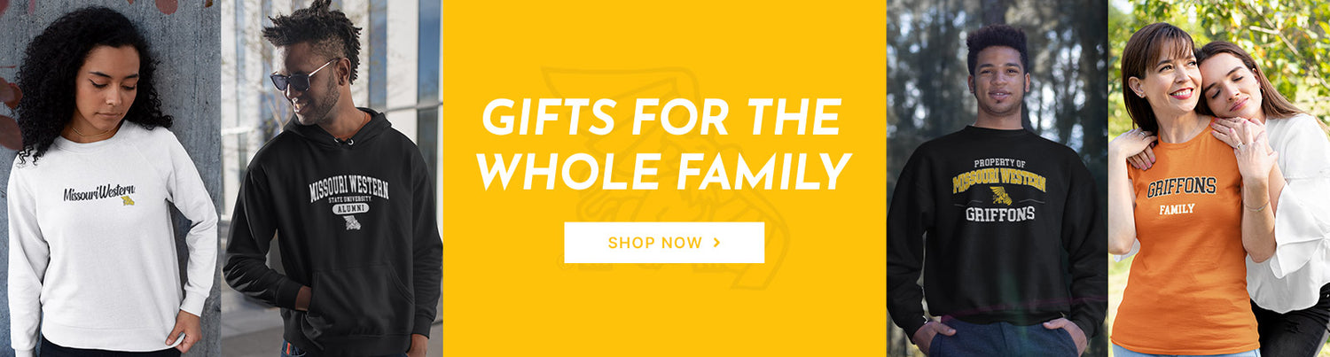 Gifts for the Whole Family. People wearing apparel from MWSU Missouri Western State University Griffons
