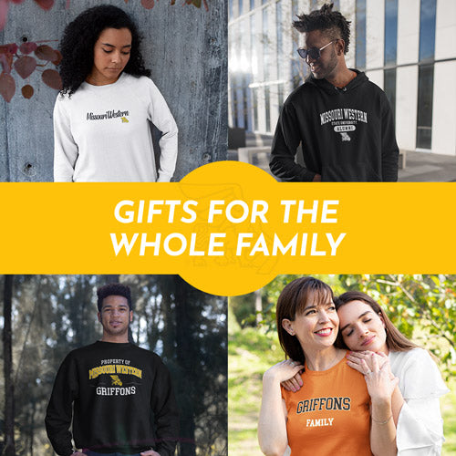 Gifts for the Whole Family. People wearing apparel from MWSU Missouri Western State University Griffons Apparel – Official Team Gear - Mobile Banner