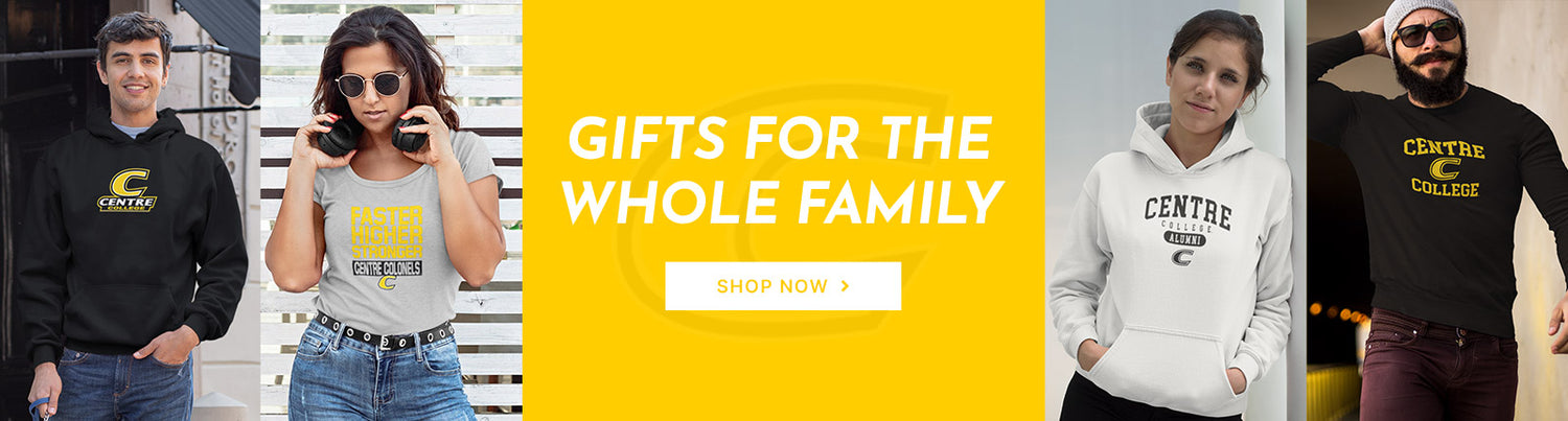 Gifts for the Whole Family. People wearing apparel from Centre College Colonels Official Team Apparel