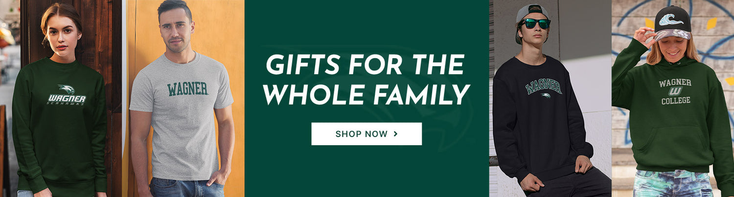 Gifts for the Whole Family. People wearing apparel from Wagner College Seahawks Official Team Apparel