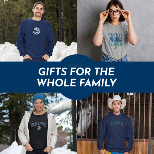 Gifts for the Whole Family. People wearing apparel from Salve Regina University Seahawks - Mobile Banner