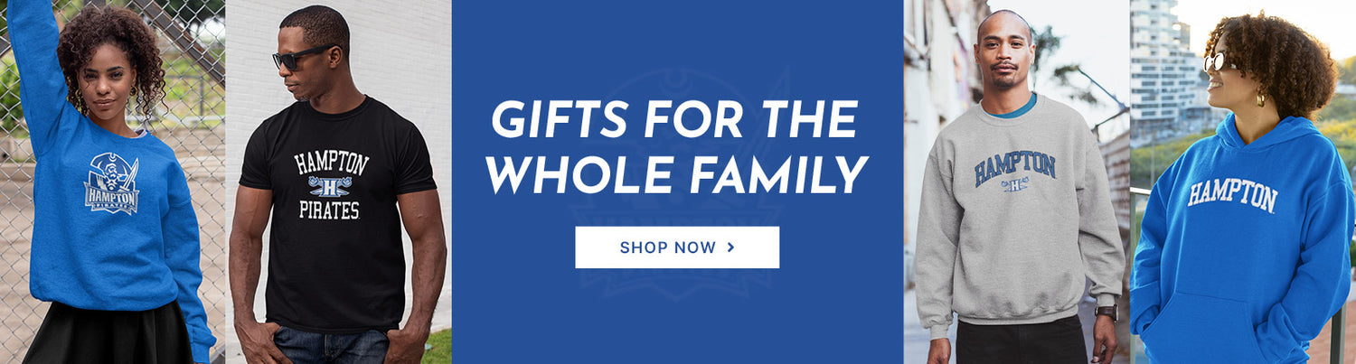 Gifts for the Whole Family. People wearing apparel from Hampton University Pirates Official Team Apparel