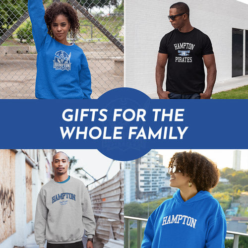 Gifts for the Whole Family. People wearing apparel from Hampton University Pirates Official Team Apparel - Mobile Banner
