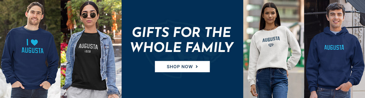 Gifts for the Whole Family. People wearing apparel from Augusta University Jaguars Official Team Apparel