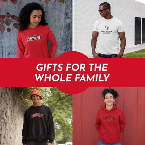 Gifts for the Whole Family. People wearing apparel from Clark Atlanta University Panthers Official Team Apparel - Mobile Banner