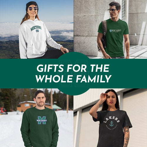 Gifts for the Whole Family. People wearing apparel from Mercyhurst University Lakers Official Team Apparel - Mobile Banner