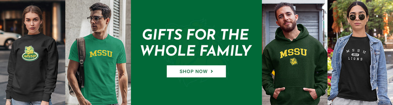 Gifts for the Whole Family. People wearing apparel from Missouri Southern State University Lions Official Team Apparel