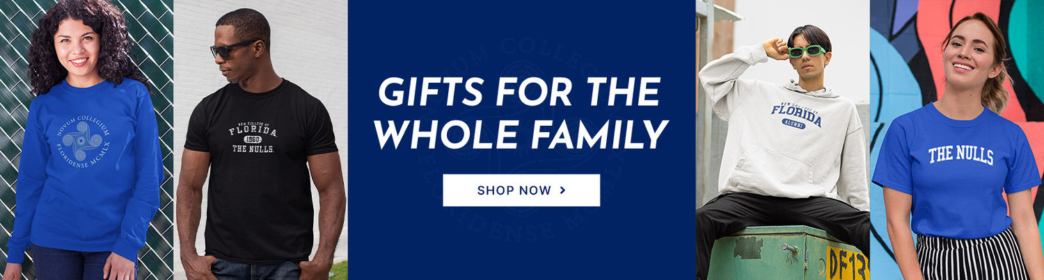Gifts for the Whole Family. People wearing apparel from New College of Florida Official Team Apparel