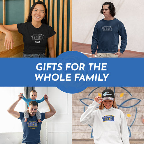Gifts for the Whole Family. People wearing apparel from New York Institute of Technology Bears Official Team Apparel - Mobile Banner