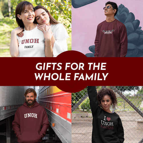 Gifts for the Whole Family. People wearing apparel from University of Northwestern Ohio Racers Official Team Apparel - Mobile Banner