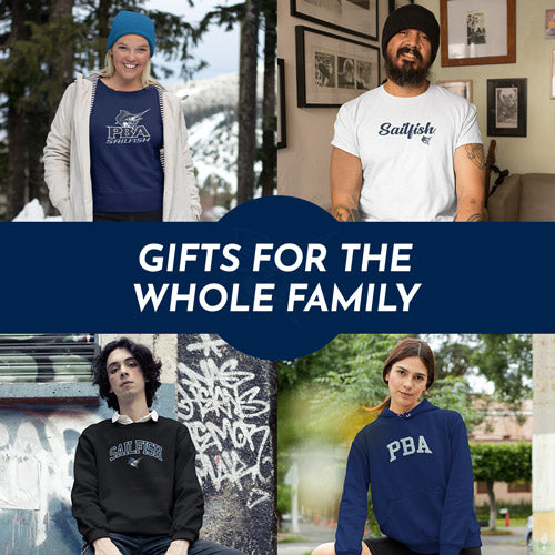 Gifts for the Whole Family. People wearing apparel from Palm Beach Atlantic University Sailfish Official Team Apparel - Mobile Banner