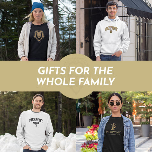 Gifts for the Whole Family. People wearing apparel from Pierpont Community & Technical College Lions Official Team Apparel - Mobile Banner