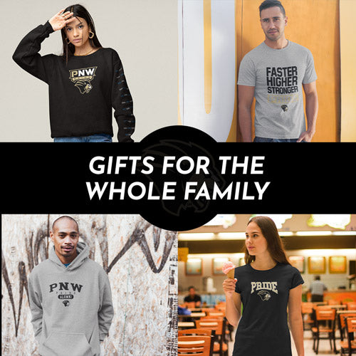 Gifts for the Whole Family. People wearing apparel from Purdue University Northwest Lion - Mobile Banner