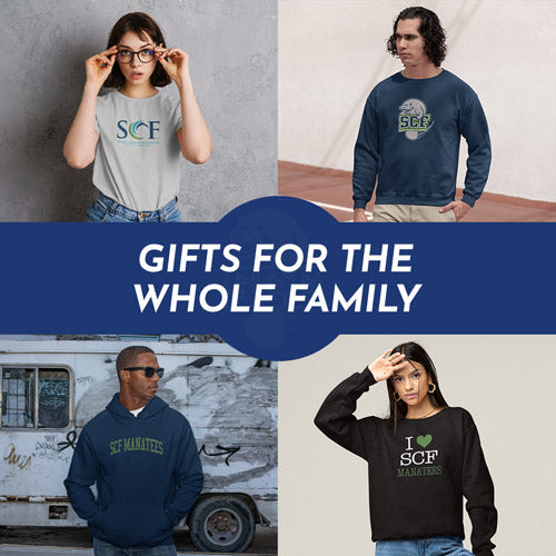 Gifts for the Whole Family. People wearing apparel from State College of Florida Manatees Official Team Apparel - Mobile Banner