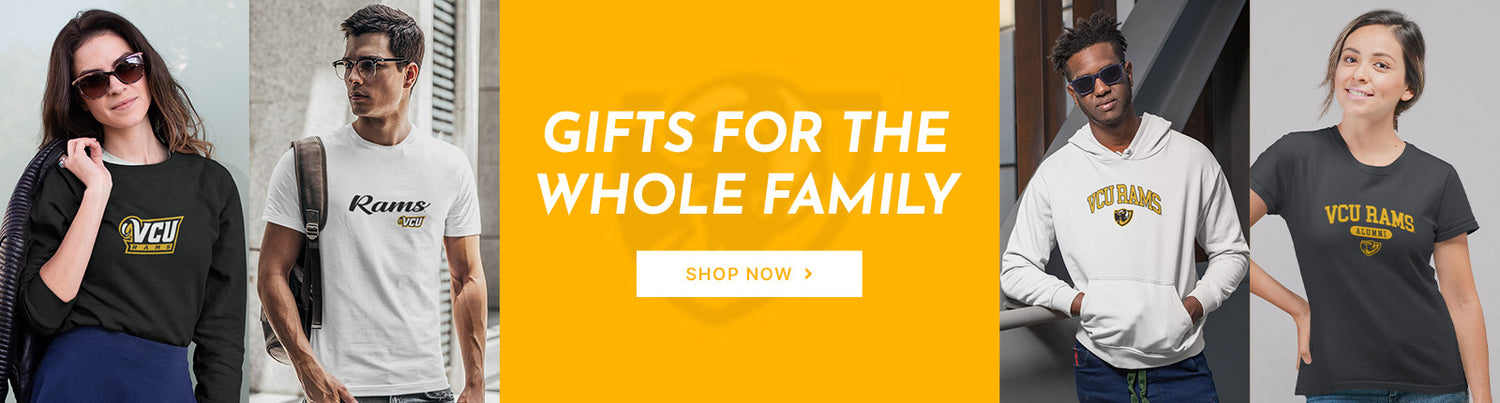 Gifts for the Whole Family. People wearing apparel from Virginia Commonwealth University Rams Official Team Apparel