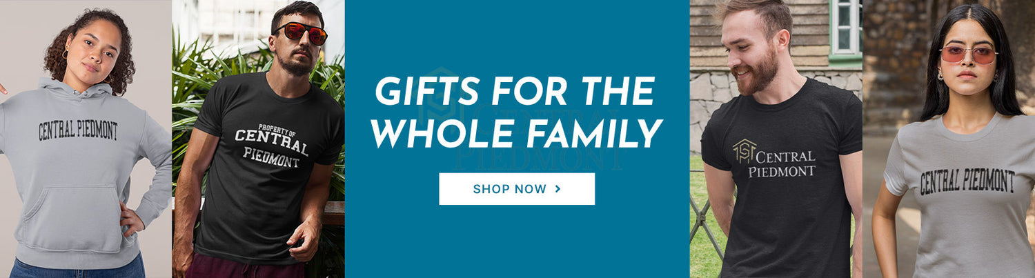Gifts for the Whole Family. People wearing apparel from Central Piedmont Community College Official Team Apparel