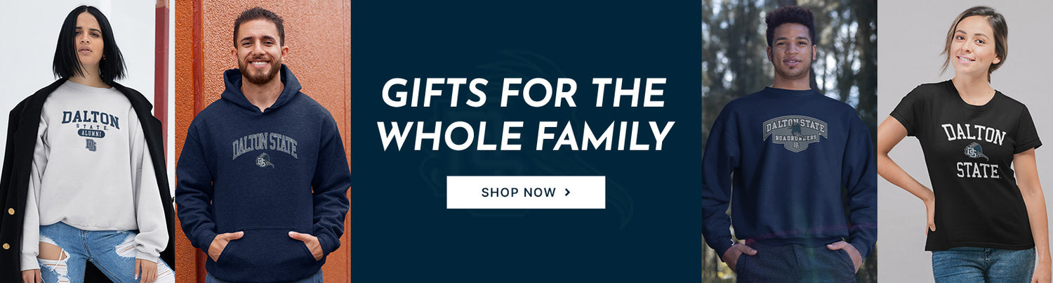 Gifts for the Whole Family. People wearing apparel from Dalton State College Roadrunners