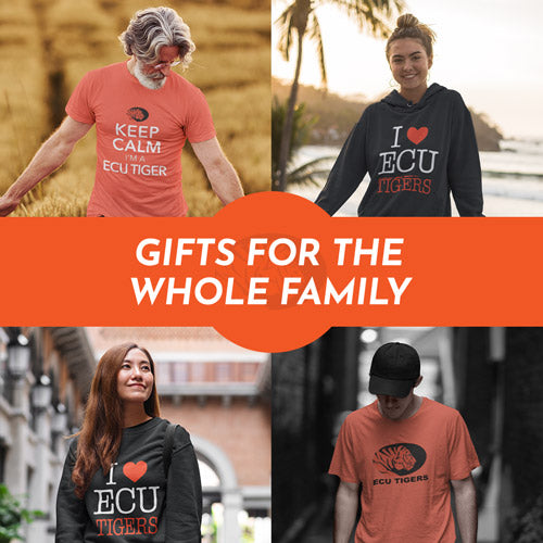Gifts for the Whole Family. People wearing apparel from East Central University Tigers - Mobile Banner