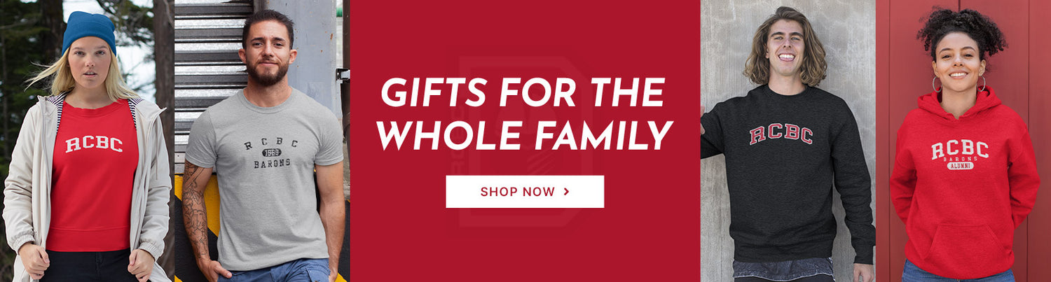 Gifts for the Whole Family. People wearing apparel from Rowan College at Burlington County Barons Official Team Apparel