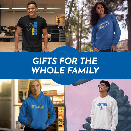 Gifts for the Whole Family. People wearing apparel from Southeastern Oklahoma State University Savage Storm Official Team Apparel - Mobile Banner