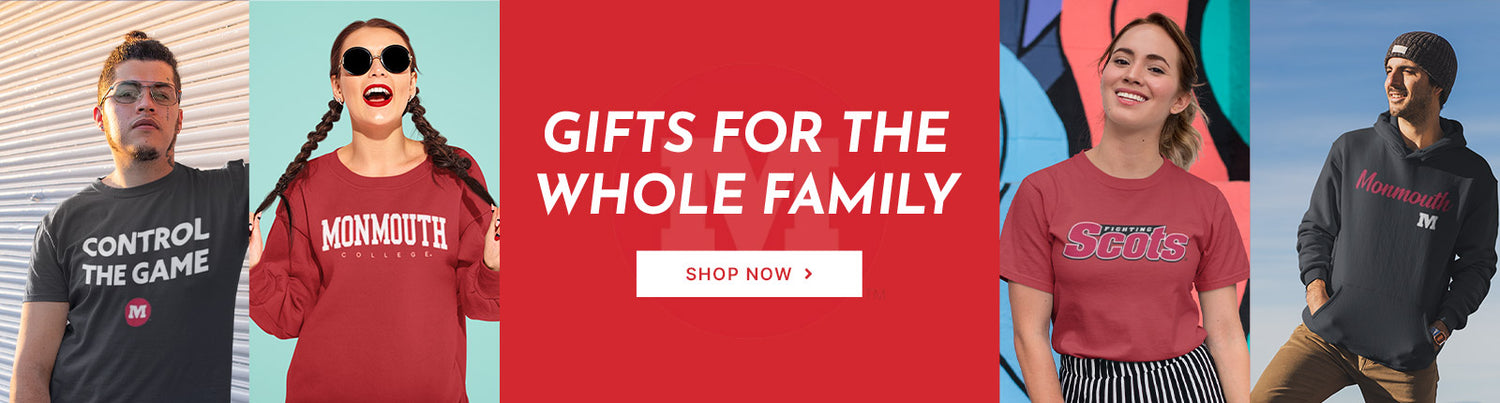 Gifts for the Whole Family. People wearing apparel from Monmouth College Fighting Scots Official Team Apparel