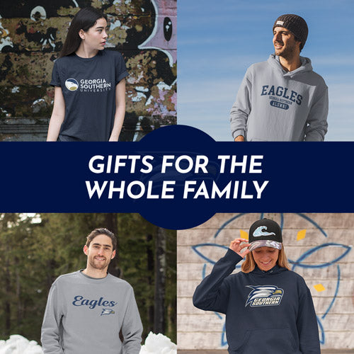 Gifts for the Whole Family. People wearing apparel from Georgia Southern University Eagles - Mobile Banner