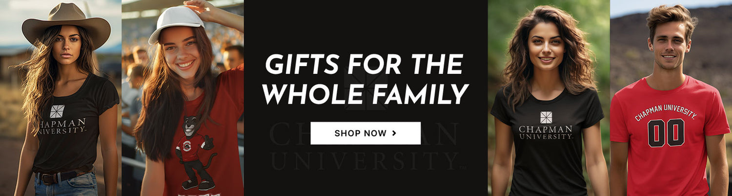Gifts for the Whole Family. People wearing apparel from Chapman University Panthers Official Team Apparel